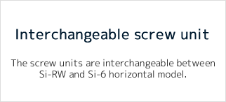 Interchangeable screw unit