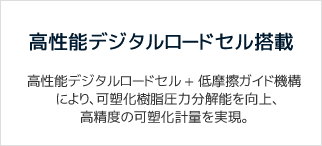 射出装置 高性能デジタルロードセル搭載